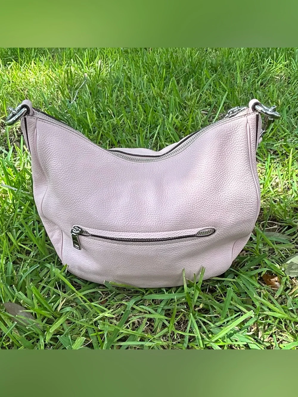 Coach Pebbled Sutton Leather Hobo Bag - Light Pink